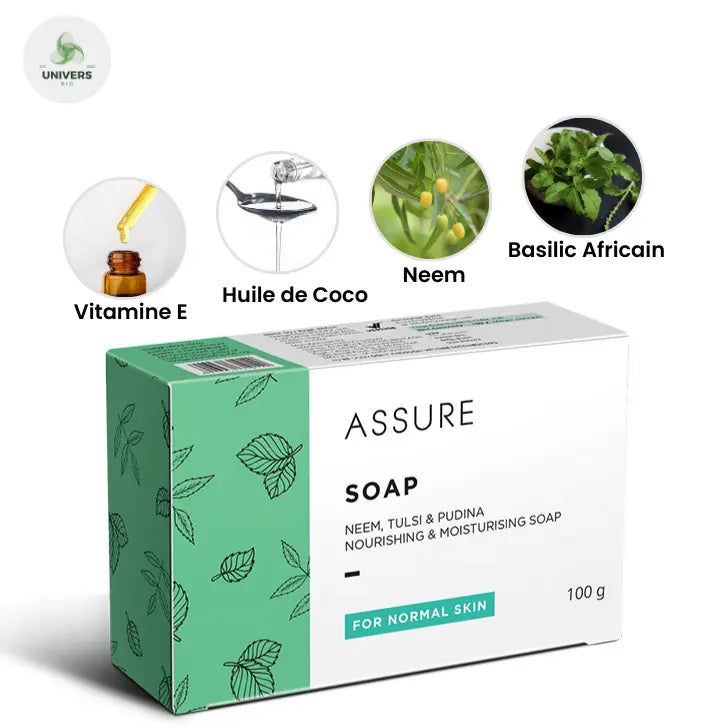 Savon Assure Naturel - Neem, Tulsi & Pudina (100g)
